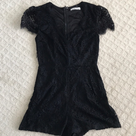 LF Black Lace Romper - Picture 1 of 3